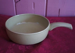 VTG. OLIVE GREEN SERVING DISH WITH HANDLE -USED - Picture 1 of 5