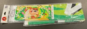 NOS Vintage 1997 Taz Looney Tunes Party Express Striscione Compleanno Punzone - Foto 1 di 3