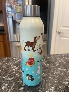 Disney Dogs Metal Water Bottle 21 oz Stainless Steel Stitch Tramp 101 Dalmatians - Picture 1 of 5