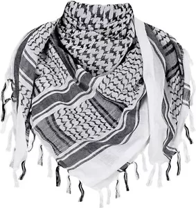 Bufanda Militar Ejército Shemagh Patrulla Táctica Shemagh Combate Keffiyeh Blanco Arafat - Imagen 1 de 4