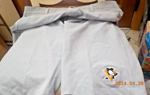 Mens size 36 Adidas Pittsburgh Penguins gray shorts NWOT - Picture 1 of 7