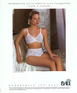 Biancheria intima in pizzo Bali Rachel Williams 1989 1 pagina RIVISTA ANNUNCIO - Foto 1 di 1