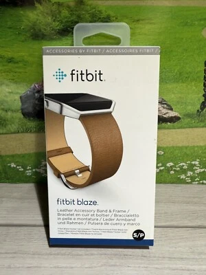 FITBIT BLAZE LEATHER ACCESSORY BAND & STAINLESS STEEL FRAME SMALL - CAMEL - Image 1 of 2
