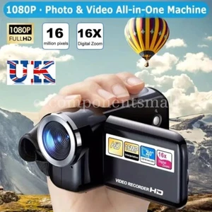 HD 1080P Video Camera Recorder Camcorder with 16MP 16X Zoom Color Screen Gift - Picture 1 of 26
