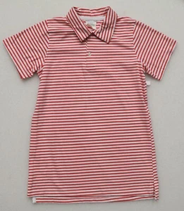GIRL'S SIZE 12 STRIPED TUNIC TOP COLLARED SHIRT BLOUSE RED? PINK? WHITE STRIPED - Picture 1 of 4