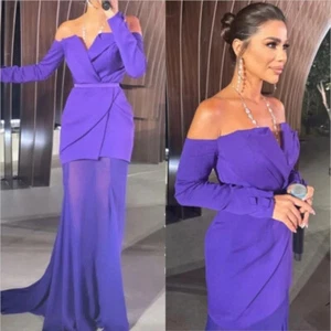Vestidos de fiesta de sirena con hombros descubiertos de baile de noche hasta el suelo de noche - Imagen 1 de 10