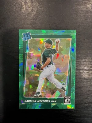 2021 Donruss Optic Daulton Jefferies Cracked Green Ice Prizm RC 1/7 - Image 1 of 2