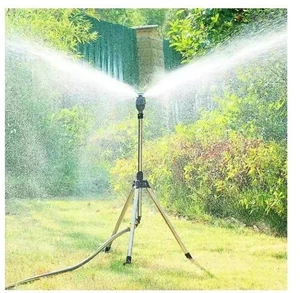 Adjustable Garden Sprinkler with Rotating Tripod for Customized Irrigation - Picture 1 of 8