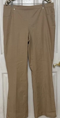 Pantalones H by Halston Studio elásticos de pierna recta-arena-14 Foto 1 de 4