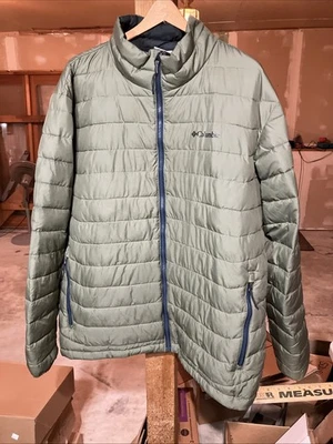 Chaqueta acolchada Columbia XXL Powder Lite II para hombre Omni Heat - verde piedra Foto 1 de 4