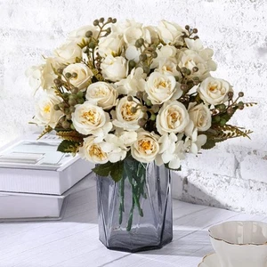 Silk Artificial Flower DIY Wedding Bouquet Fashion Silk Rose Wedding - Picture 1 of 11