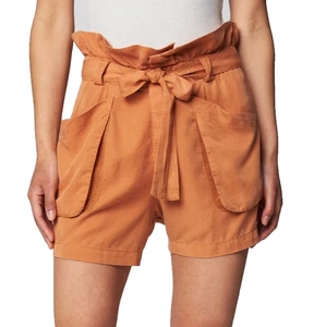 BLANKNYC Damen Paperbag Gürtel Malibu Shorts mit Taschen Lyocell Gr. 26 orange - Bild 1 von 11