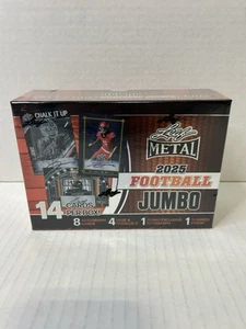 2025 Leaf Metal Football Jumbo Box Factory Sealed - 9 Autos Proof 1/1 C4 - Picture 1 of 2