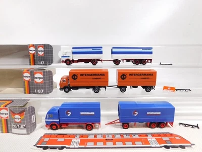 3X Herpa H0 1:87 LKW MB Stürmann Hasenauer Intergermania Mint+Box #DP407-0,5 - Photo 1/4