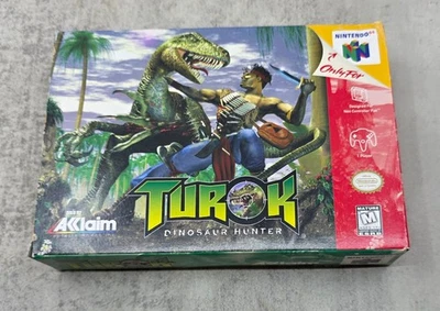 Turok: Dinosaur Hunter N64 (Nintendo 64, 1997) CIB Complete W/ Manual & Poster - Image 1 of 4