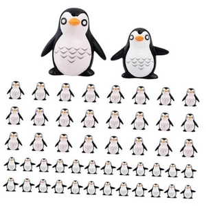 Framendino, 50 Pack 2 Styles Miniature Penguin Figurines Resin Model Ocean - Picture 1 of 7