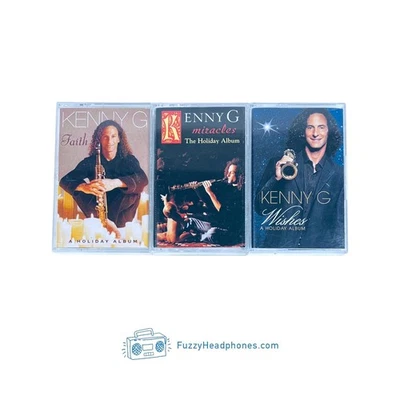 (3) Kenny G Christmas Cassette Tapes: Faith Wishes Miracles Holiday Album TESTED - Image 1 of 4