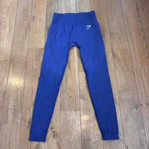 Neu ohne Etikett GymShark Vital nahtlose Damen-Leggings kobaltlila meliert Größe S/24 Zoll innen - Bild 1 von 13