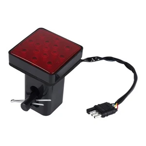 Red 15 LED 2 inch Trailer Truck Hitch Tow Haul Receiver Cover Brake Light7143 - Picture 1 of 7