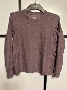 Athleta Girl Unstoppable Strength Shirt Size M 8-10 Lavender Purple Long Sleeve - Picture 1 of 4