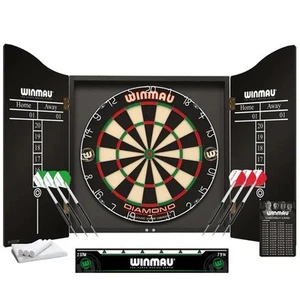 WINMAU Professional Dart Set includes Diamond Plus Bristle Dartboard Free Ship - Picture 1 of 9