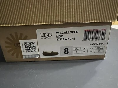 Sin cordones festoneados de lana pura UggPure para mujer sin usar, en caja 57322 con CHE talla 8. Nuevo en caja Foto 1 de 4