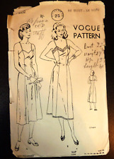 RARE VINTAGE 1940's VOGUE SEWING PATTERN 6332 PETTICOAT/SLIP OR DRESS BUST 32"