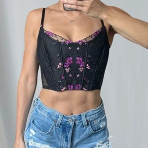 Nuevo Corsé Bustier Negro Victoria's Secret Muy Sexy Floral Bordado Malla S-DD - Imagen 1 de 11