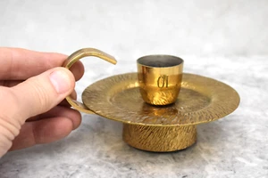 Used Oil Stock, 'O.I' Bishops Bugia, Holds 1 1/4" diam.  (CU391) chalice co - Picture 1 of 11