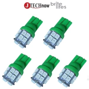 Jtech 5x T10 20 SMD Green LED Super Bright Car Lights Bulb W5W, 194, 168, 2825 - Picture 1 of 4