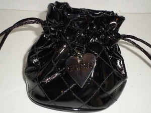 Guess Jewelry Travel Drawstring Case Black NWOT Cute - Picture 1 of 5