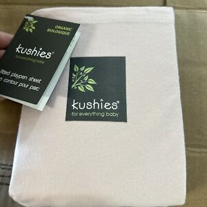 Kushies Organic Cotton Fitted Play Pen Sheet Baby Pink New