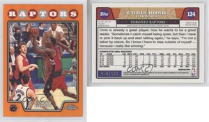 2008-09 Topps Chrome Orange Refractor /499 Chris Bosh #134 HOF