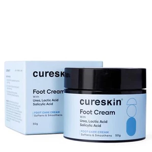 Crema para el cuidado de los pies Cureskin para tacones agrietados | Reparaciones, suaviza y exfolia-50 g - Imagen 1 de 6