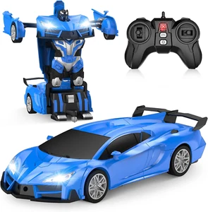 Remote Control Car,Transform Robot RC Cars with Cool LED Headlights, 2.4Ghz Toys - Picture 1 of 9