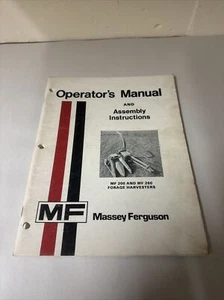 Massey Ferguson MF200 MF260 Instructions Operator Manual Forage Harvest Tractor - Picture 1 of 11