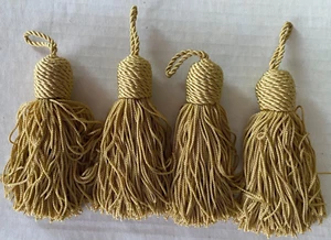 4 Elegant Key Tassel Ornaments Home Decor Craft Gold 4 Inches - Picture 1 of 1