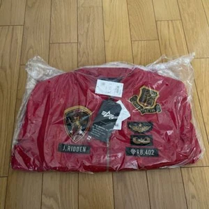STRICT-G ALPHA INDUSTRIES LIGHT MA-1 "Mobile Suit Gundam" Johnny Leiden Size L - Picture 1 of 11