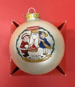Campbells Soup Edizione da Collezione 1999 Natale Turn Of Millennium Ornamento - Foto 1 di 7