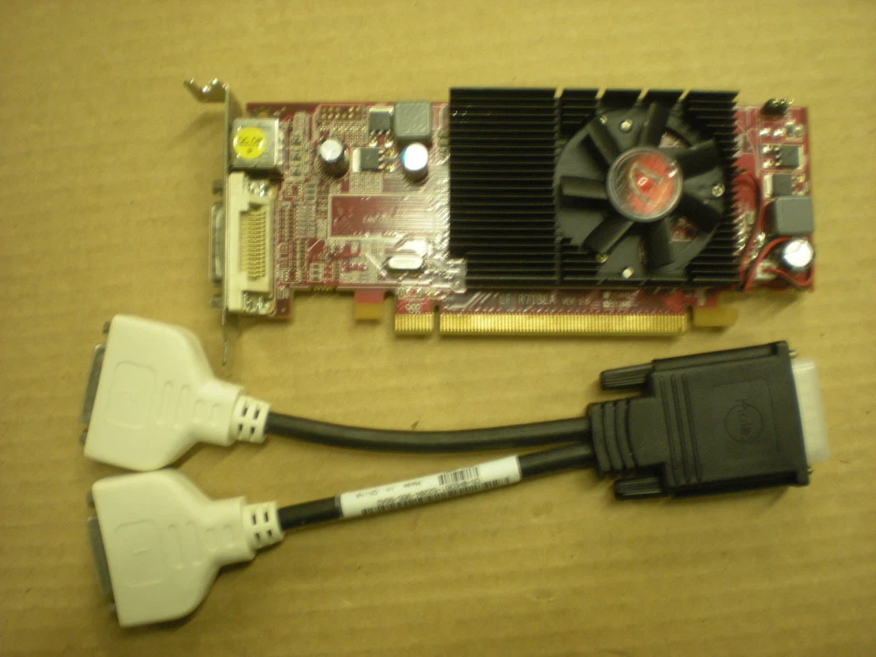 VISIONTEK 4350 512MB DMS PCI-E Video Graphic 4350DMS512 VTK-400491T Card & Cable - Image 1 of 4