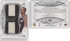 2008-09 SP Authentic Full Name /8 George Hill #RCN-GH RPA Rookie Patch Auto RC