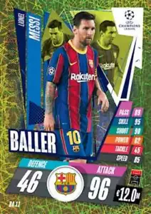 2020-21 Topps UEFA Champions League Match Attax Extra Baller #BA11 Lionel Messi - Foto 1 di 2