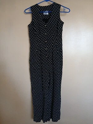 Mono para mujer Via Max poliéster lunadote talla S blanco y negro  Foto 1 de 4