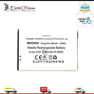 Batteria per Brondi Amico Smartphone XL 2800mAh Nuova produzione Cod. S602 - Foto 1 di 6