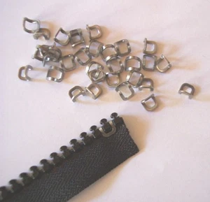 YKK 10 Stainless Steel Zipper Top Stop #10 YKK Vislon Zipper "Stops the Sliders" - Picture 1 of 1