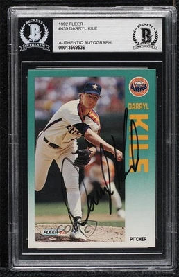 BAS 1992 Fleer Darryl Kile #439 BGS 正品签名 — 第 1/2 张图片