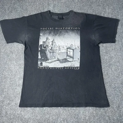 Vtg 1996 Social Distortion Mommys Little Monster T-shirt Mens L 1990s Punk Tee - Image 1 of 4