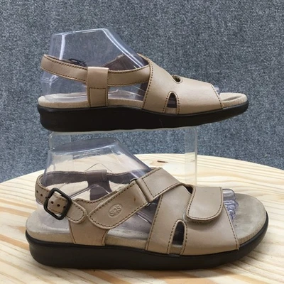 SAS Sandals Womens 8.5 M Huggy Casual Strappy Adjustable Slingback Beige Leather - Image 1 of 4