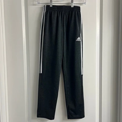 Adidas Youth Track Pants Black/White Stripes – Size M (10/12) - Image 1 of 4