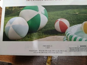 Lote de Pelotas de Playa Jumbo Vintage Raro Inflable 36" Nuevo - Imagen 1 de 2